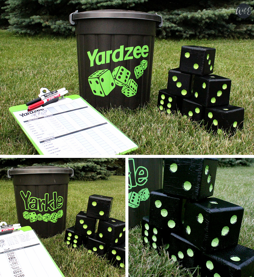 Green Finished Dice Set