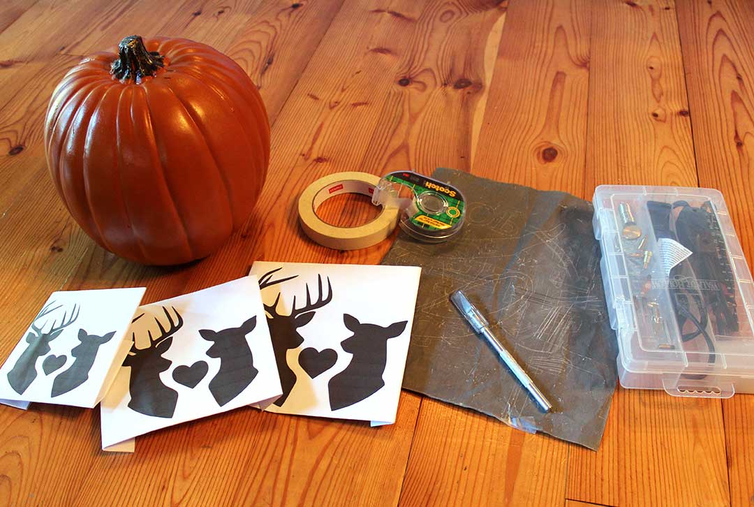 what you will need to carve a foam pumpkin