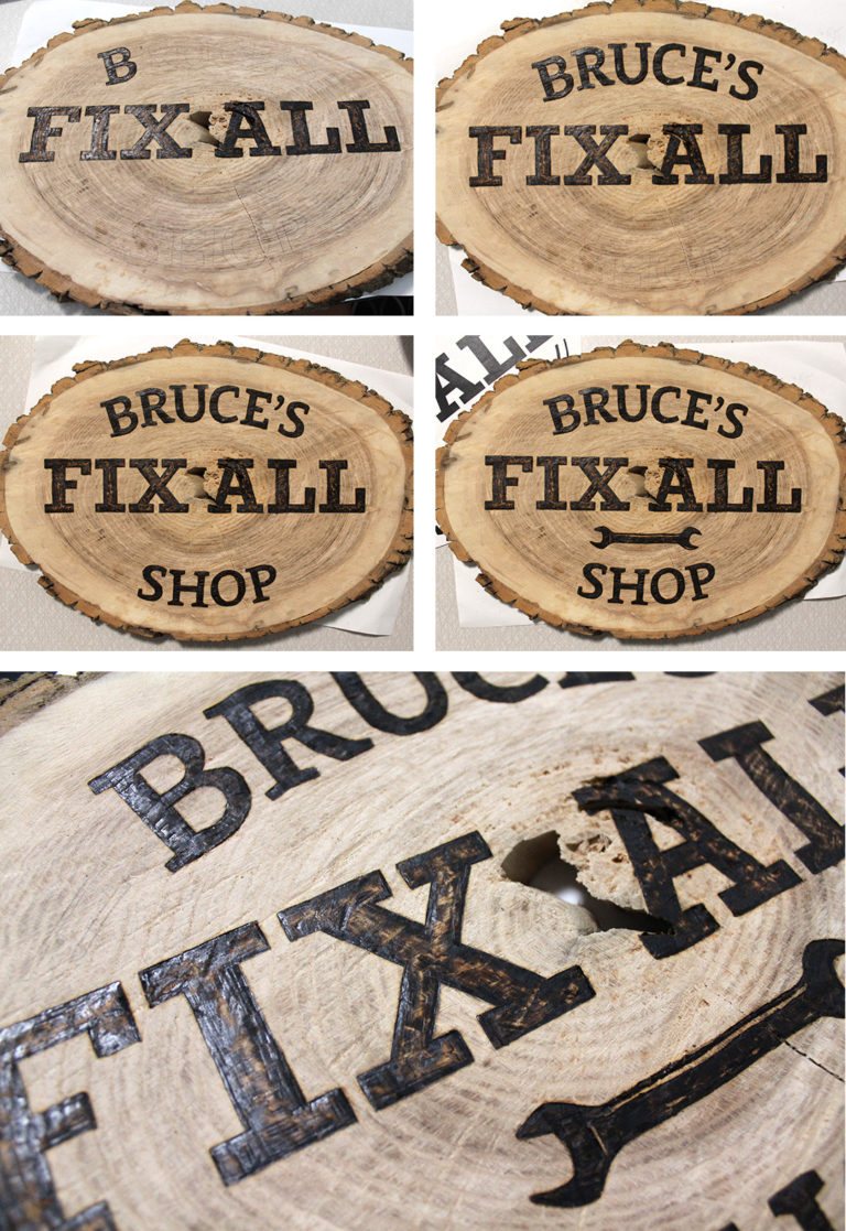 How to Wood Burn a Sign Abundance of Everything