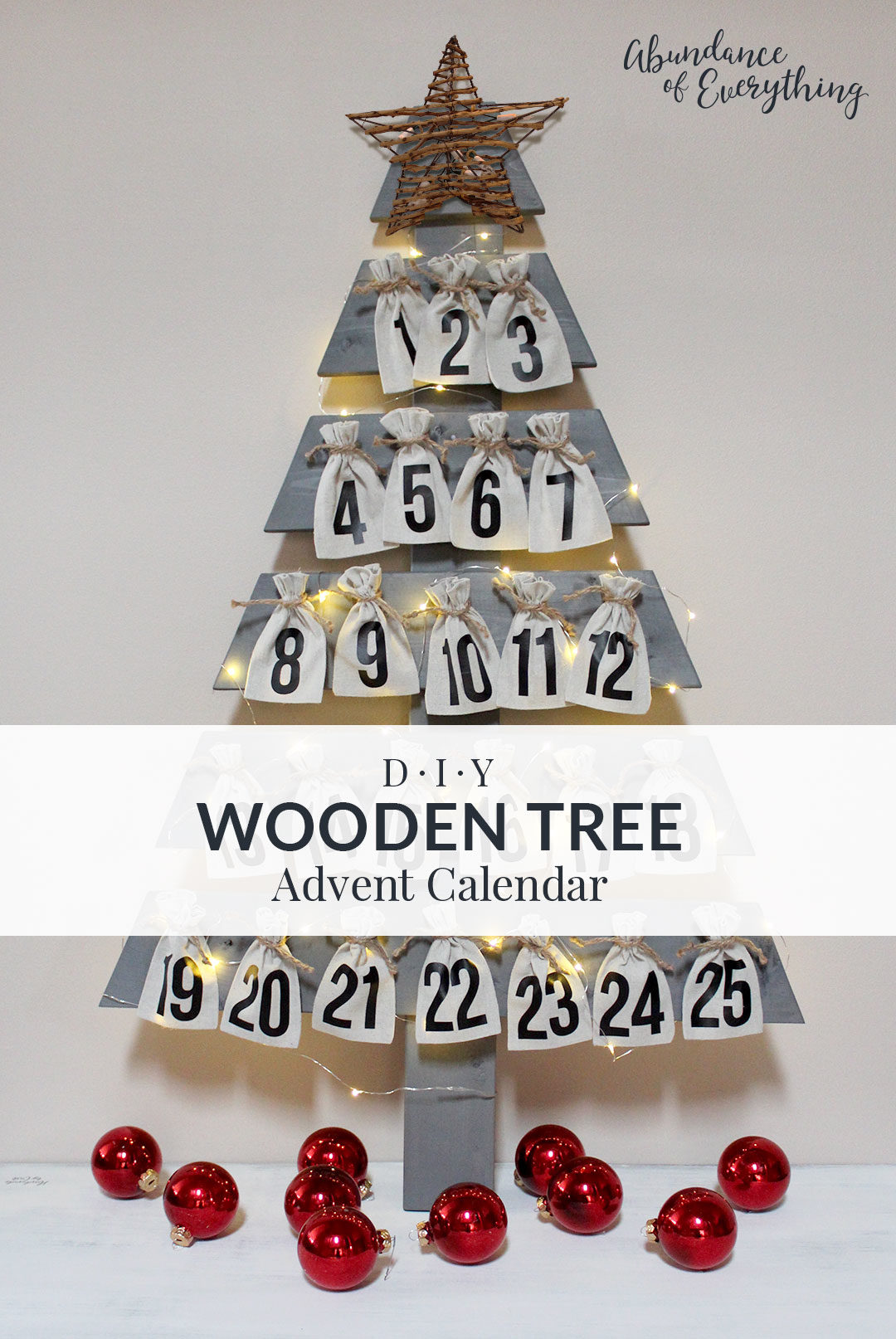 DIY Wooden Tree Advent Calendar Abundance Of Everything