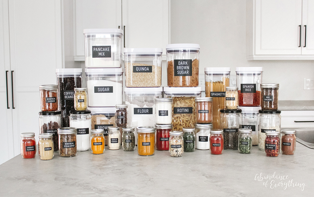 Organize your Pantry with Clear Containers and Labels