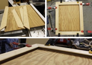Step 5: Wood glue the frame trim pieces