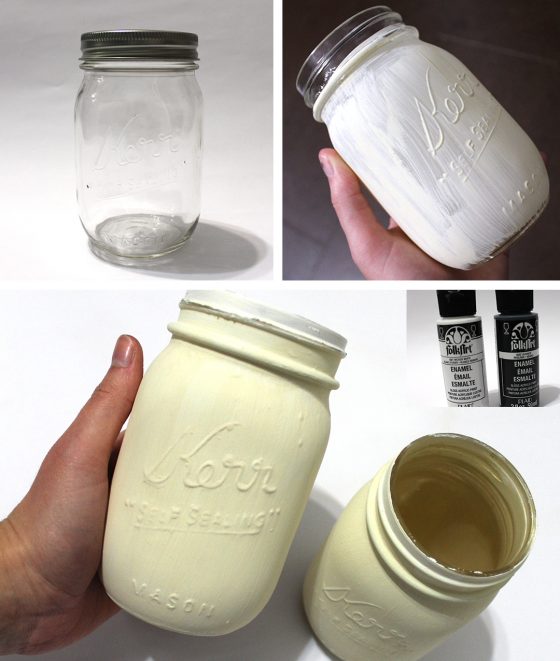 Step 1: Paint your Mason Jars
