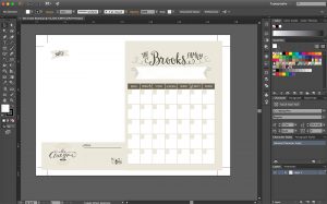 Fridge Calendar made using Adobe Illustrator