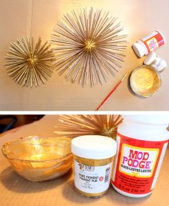 Paint your sea urchin with mod podge