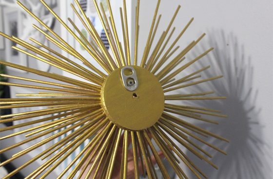 Add pop tab as hanger for your sea urchin
