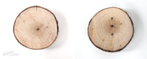 Create your own wood slice snowman ornament - Step-3 Draw snowman buttons