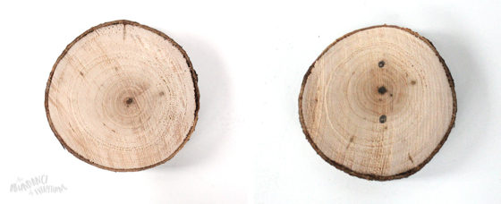 Create your own wood slice snowman ornament - Step-3 Draw snowman buttons