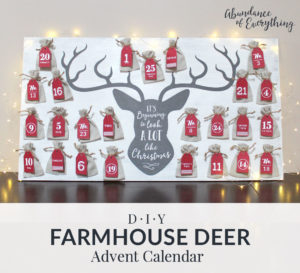 DIY Farmhouse Deer Advent Calendar